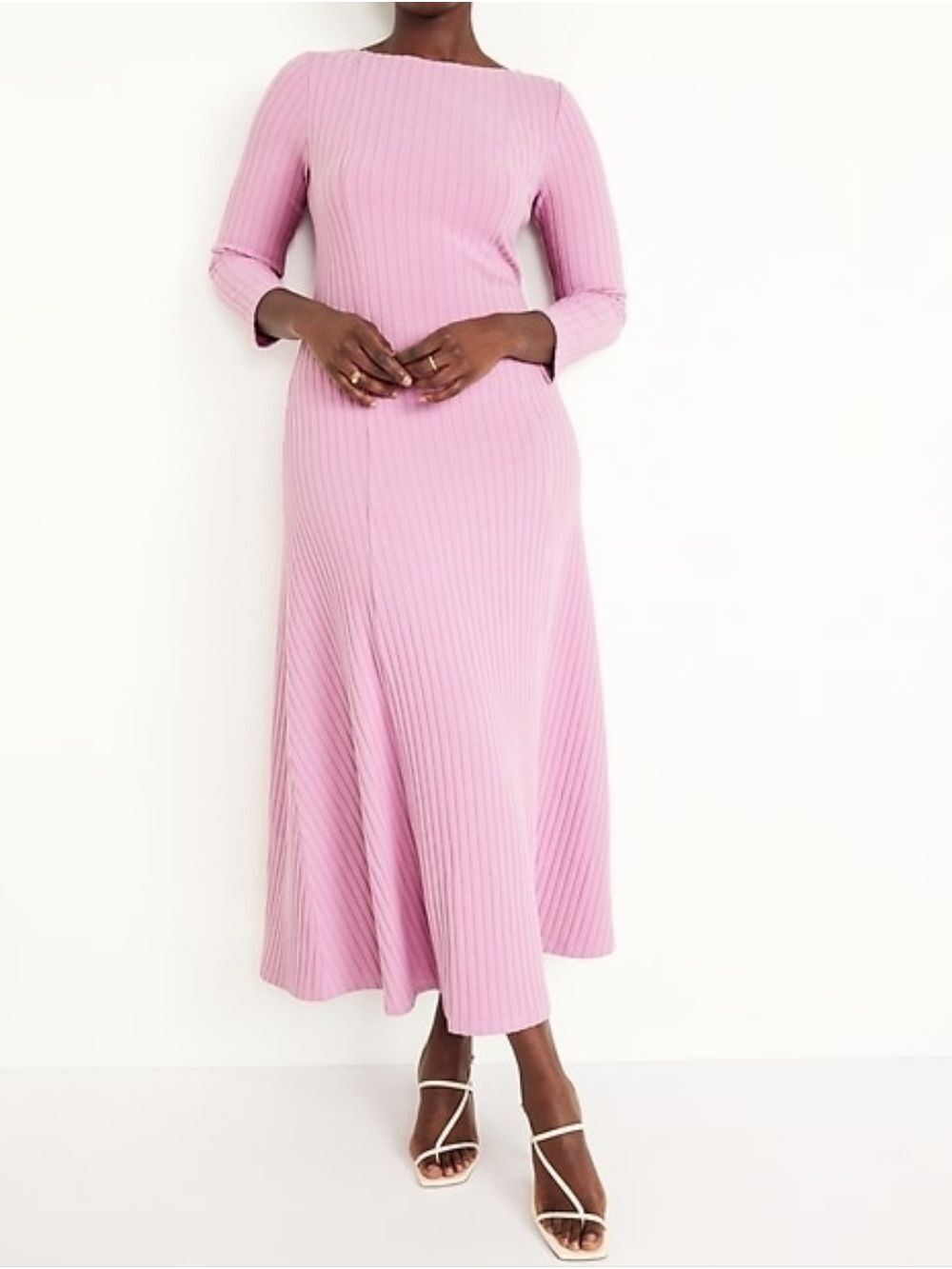 M Tall • Old Navy • Fit & Flare Ribbed Maxi Dress